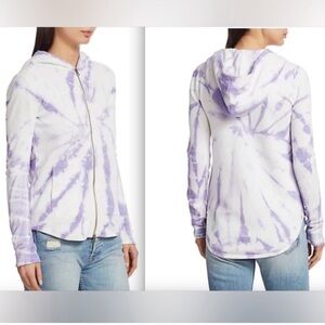 ATM Zip Front Tie dye sweatshirt